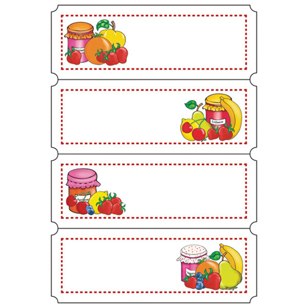 Haushaltsschmucketikett Herma Vario 3644 - 84 x 120 mm Fruchtauswahl permanent Papier für Handbeschriftung Pckg/16