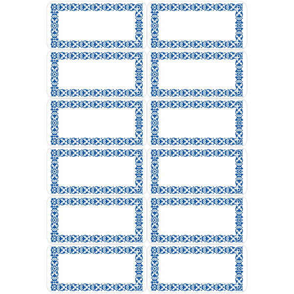 Haushaltsschmucketikett Herma Home 3742 - 76 x 35 mm Rahmen blau permanent Papier für Handbeschriftung Pckg/48