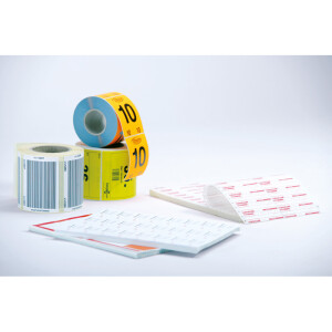 Rollenetikett Herma 4061 - auf Rolle 42 x 15 mm weiß permanent Papier für Preisauszeichner Pckg/5000