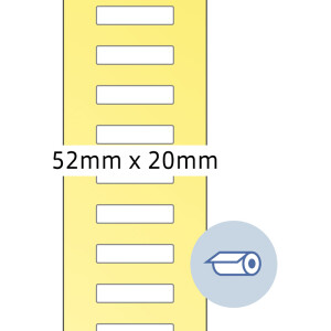 Rollenetikett Herma 4066 - auf Rolle 52 x 19,5 mm weiß permanent Papier für Preisauszeichner Pckg/5000