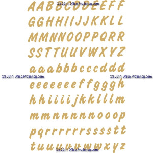 Buchstabenetikett Herma 4152 - auf Bogen A-Z 8 mm gold...