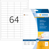 Abdecketikett Herma 4226 - A4 48,3 x 16,9 mm weiß permanent Papier für alle Druckertypen Pckg/1600