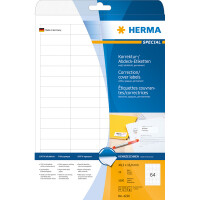 Abdecketikett Herma 4226 - A4 48,3 x 16,9 mm weiß permanent Papier für alle Druckertypen Pckg/1600