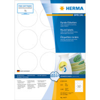 Universaletikett Herma 4477 - A4 Ø 60 mm weiß ablösbar FSC Papier für alle Druckertypen Pckg/1200