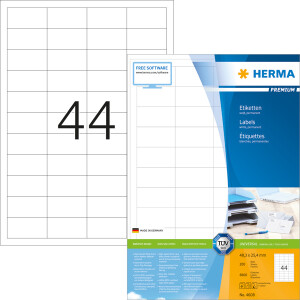 Universaletikett Herma 4608 - A4 48,3 x 25,4 mm...