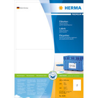 Universaletikett Herma 4628 - A4 210 x 148 mm weiß permanent FSC Papier für alle Druckertypen Pckg/400