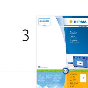 Universaletikett Herma 4657 - A4 70 x 297 mm weiß...