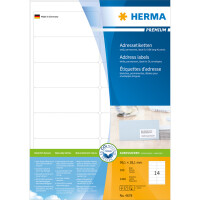 Universaletikett Herma 4677 - A4 63,5 x 38,1 mm weiß permanent FSC Papier für alle Druckertypen Pckg/2100