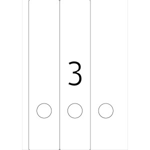 Ordnerrückenschild Herma 4831 - 61 x 297 mm weiß breit / lang selbstklebend für alle Druckertypen Pckg/75