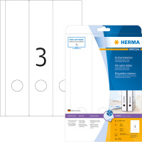 Ordnerrückenschild Herma 4831 - 61 x 297 mm weiß breit / lang selbstklebend für alle Druckertypen Pckg/75