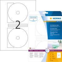 CD Etikett Herma 4850 - A4 SuperSize Ø 116 mm Maxi weiß permanent matt Spezialpapier für Inkjetdrucker Pckg/50
