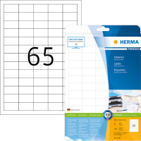 Universaletikett Herma 5027 - A4 38,1 x 21,2 mm weiß permanent FSC Papier für alle Druckertypen Pckg/1625