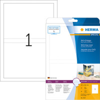 DVD Einleger Herma 5037 - A4 183 x 279 mm wei&szlig; permanent mikroperforiert FSC Karton f&uuml;r alle Druckertypen Pckg/25