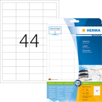 Universaletikett Herma 5051 - A4 48,3 x 25,4 mm weiß permanent FSC Papier für alle Druckertypen Pckg/1100