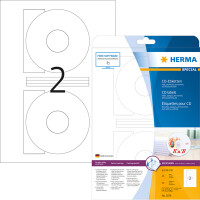CD Etikett Herma 5079 - A4 ClassicSize Ø 116 mm weiß permanent matt blickdicht Papier für alle Druckertypen Pckg/50