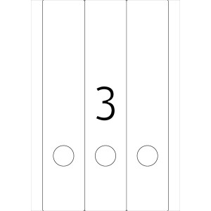 Ordnerrückenschild Herma 5159 - 59 x 197 mm weiß breit / lang selbstklebend für alle Druckertypen Pckg/75