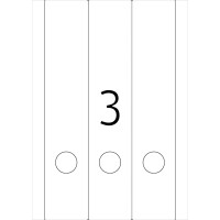 Ordnerrückenschild Herma 5159 - 59 x 197 mm weiß breit / lang selbstklebend für alle Druckertypen Pckg/75