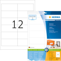 Universaletikett Herma 8628 - A4 96,5 x 42,3 mm weiß permanent FSC Papier für alle Druckertypen Pckg/120