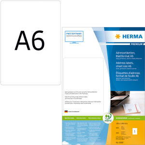 Universaletikett Herma 8689 - A6 105 x 148 mm weiß...