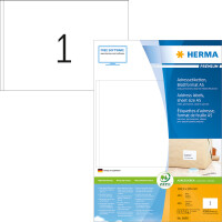 Universaletikett Herma 8690 - A5 148,5 x 205 mm weiß permanent FSC Papier für alle Druckertypen Pckg/400
