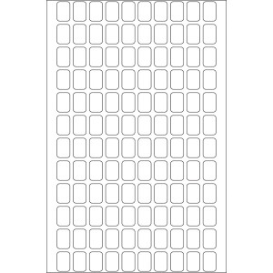 Haftetikett Herma 10600 - auf Bogen 8 x 12 mm weiß ablösbar Papier für Handbeschriftung Pckg/3840