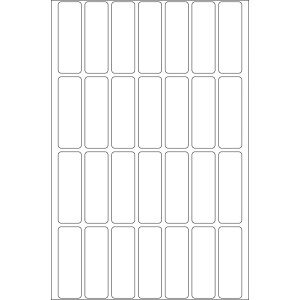 Haftetikett Herma 10605 - auf Bogen 13 x 40 mm weiß ablösbar Papier für Handbeschriftung Pckg/896