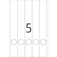 Ordnerrückenschild Herma 10175 - 38 x 297 mm weiß schmal / lang ablösbar für alle Druckertypen Pckg/125
