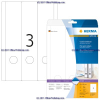 Ordnerrückenschild Herma 5135. - 61 x 297 mm weiß breit / kurz selbstklebend für alle Druckertypen Pckg/75