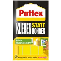Klebestreifen Pattex 9H PXMS1 - weiß bis 2 kg für glatte Oberflächen Pckg/10