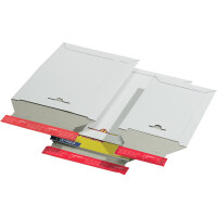 Versandtasche Mayer Kuvert ColomPac wiederverschließbar 30000196 - DIN B5+ 210 x 265-30 mm weiß selbstklebend ohne Fenster Vollpappe Pckg/100