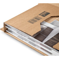 Versandverpackung Mayer Kuvert ColomPac 30000227 - DIN A3 455 x 320 x bis 70 mm braun mit Selbstklebeverschluß FSC-Wellpappe Pckg/20