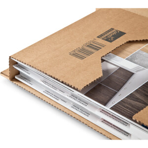 Versandverpackung Mayer Kuvert ColomPac 30000224 - DIN C4 325 x 250 x bis 80 mm braun mit Selbstklebeverschluß FSC-Wellpappe Pckg/20
