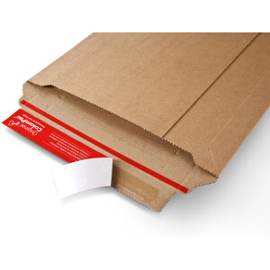 Versandverpackung Mayer Kuvert ColomPac 30000182 - DIN B4+ 250 x 340 x bis 50 mm braun mit Selbstklebeverschluß wiederverschließbar Wellpappe Pckg/100