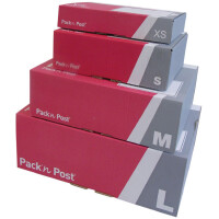 Paketversandkarton Mayer Kuvert Packn Post BP0880305C - S 250 x 175 x 80 mm rot-grau mit Steckverschluß Karton Pckg/5