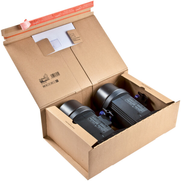 Paketversandkarton Mayer Kuvert ColomPac 30000275 - XL 460 x 310 x 160 mm braun mit Selbstklebeverschluß FSC-Wellpappe Pckg/10