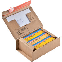 Paketversandkarton Mayer Kuvert ColomPac 30000272 - S 230 x 166 x 90 mm braun mit Selbstklebeverschluß FSC-Wellpappe Pckg/10
