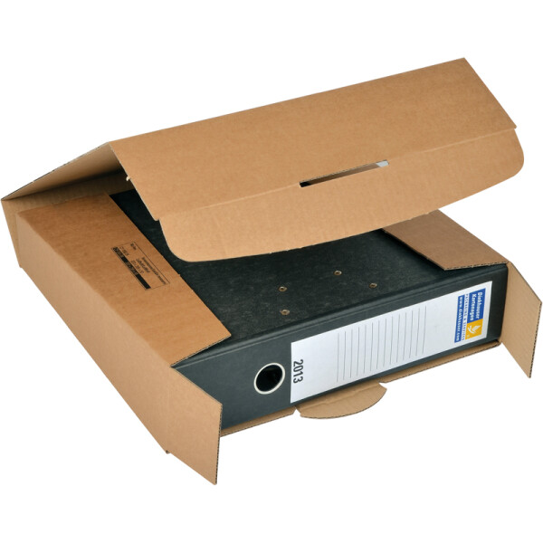 Ordnerversandverpackung Mayer Kuvert ColomPac 30000259 - 322 x 288 x 50 mm braun mit Steckverschluß FSC-Karton Pckg/20