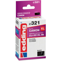 Tintendruckerpatrone edding ersetzt Canon 321-EDD - schwarz CLI-551XL BK ca. 5.530 Seiten 13 ml