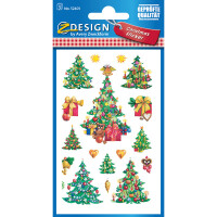 Sticker Weihnachten Avery Zweckform Z-Design 52401 - Weihnachtsbäume Papier 3 Blatt / 30 Stück