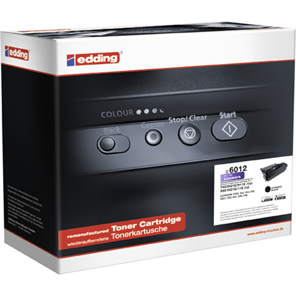 Toner edding ersetzt Lexmark 6012-EDD - T650H21E/T650H11E schwarz ca. 25.000 Seiten