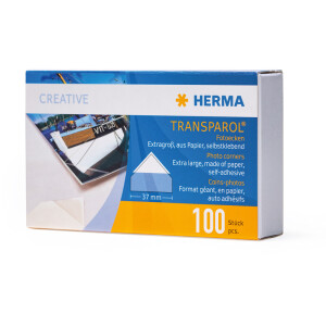 Fotoecke Herma Creative 1302 - 37 mm transparent permanent haftend selbstklebend Pckg/100