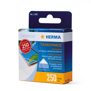 Fotoecke Herma Creative 1380 - 37 mm transparent permanent haftend selbstklebend Pckg/250