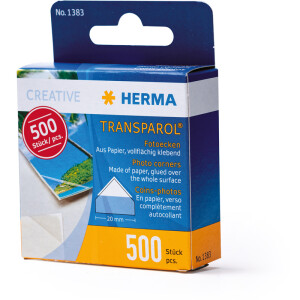 Fotoecke Herma Creative 1383 - 37 mm transparent permanent haftend selbstklebend Pckg/500