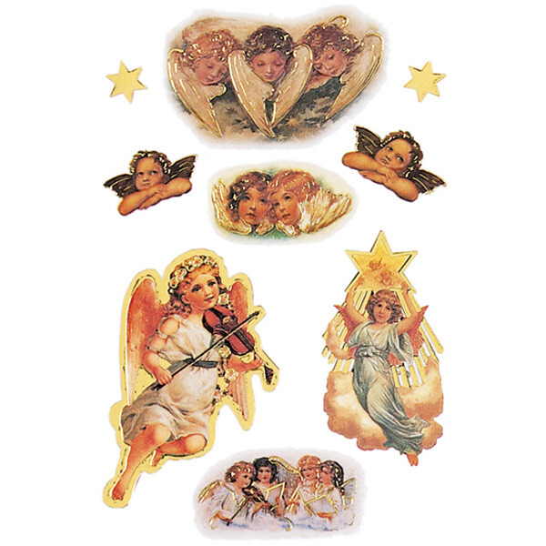 Sticker Weihnachten Herma 3986 - Engel Papier 1 Blatt / 7 Stück