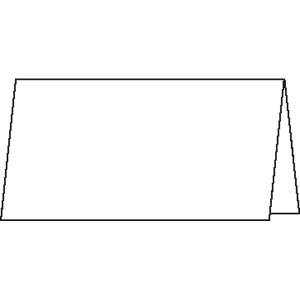 Tischnamensschild sigel DP047 - 100 x 60/120 mm weiß Dachform Edelkarton Pckg/40