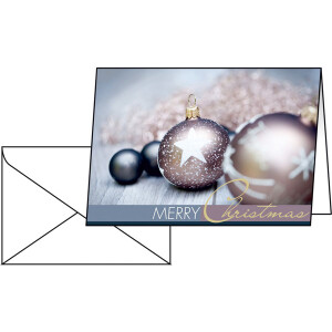 Motivkarte Weihnachten sigel DS024 - A6 (A5) Exquisite silber inkl. Umschläge Glanzkarton 220 g/m² Pckg/25+25