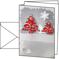 Motivkarte Weihnachten sigel DS454 - A6 (A5) Three Trees inkl. Umschläge Glanzkarton 250 g/m² Pckg/10+10