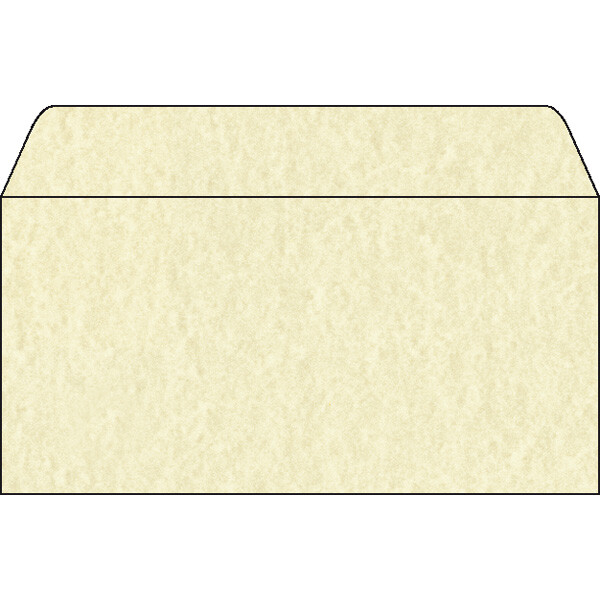 Marmorpapier Briefumschlag sigel DU181 - DIN Lang 110 x 220 mm perga champagne 90 g/m² Pckg/50