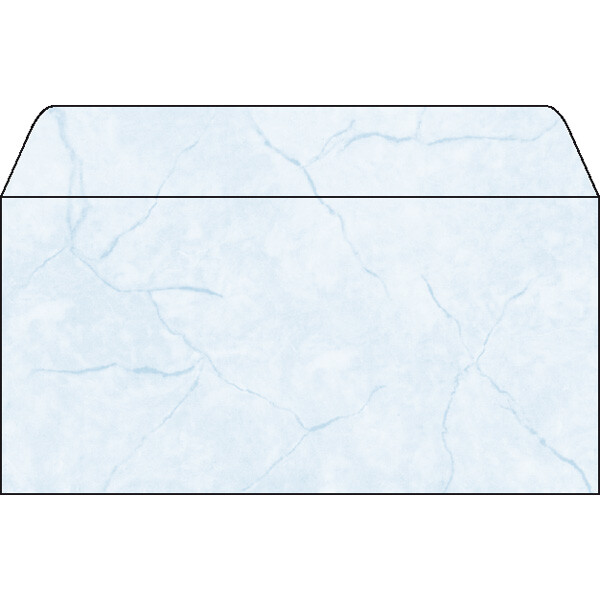 Marmorpapier Briefumschlag sigel DU186 - DIN Lang 110 x 220 mm granit blau 90 g/m² Pckg/50
