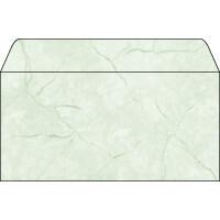 Marmorpapier Briefumschlag sigel DU187 - DIN Lang 110 x 220 mm granit grün 90 g/m² Pckg/50